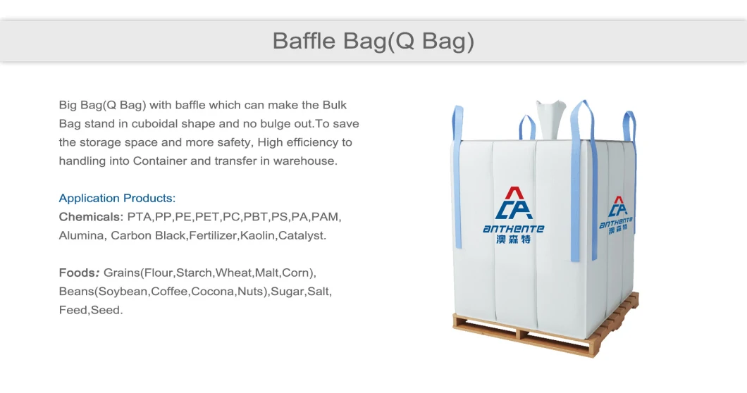 FIBC / PP Woven Big Bag / Bulk Bag / Jumbo Bag / Ton Bag / Q Bag for Food and Chemical Industry