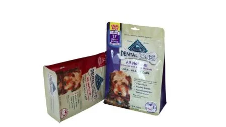 Pet Treat Kunststoff-Seitenfalten-Siegelbeutel, Hundefutterverpackung