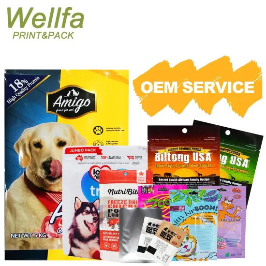 Pet Premiun 5 kg 500 g Verpackung 20 kg 10 kg Reißverschlussbeutel Taschen Individuelles Logo-Paket Katzenfutter Hundefutterbeutel